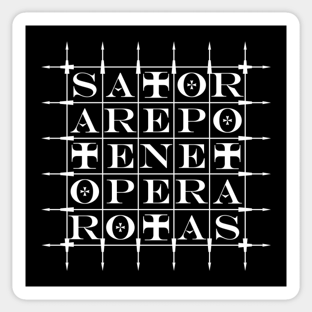 SATOR Square [WHITE] Sticker by PeregrinusCreative